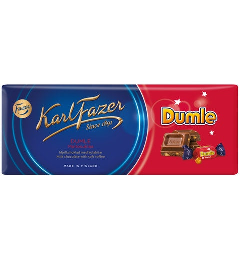 Fazer Karl Fazer Dumle Chocolate 1 bar of 200g 6.3oz - Soposopo