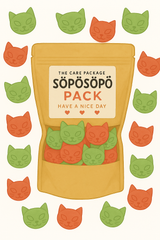 SÖPÖSÖPÖ Scandinavian Treat Pack – Söta Katten Fruity Cat Gummies – 150g Nordic Candy Bag – Raspberry & Apple Flavors – Vegan, Cat-Shaped Fun soposopo pack soposopo pack