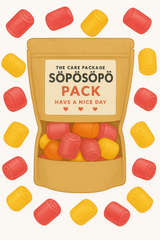 SÖPÖSÖPÖ Scandinavian Treat Pack – Remix Soda Cans Gummies – 150g Nordic Candy Bag – Orange Soda & Energy Drink Flavors – Vegan, Palm Oil Free, Fizzy Fun soposopo pack
