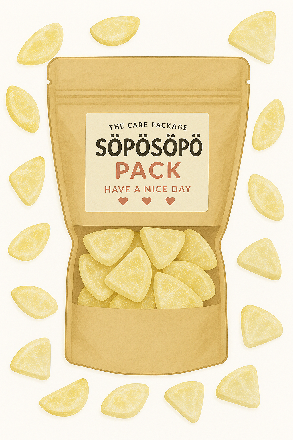 SÖPÖSÖPÖ Scandinavian Treat Pack – Remix Grapefruit Wine Gums – 150g Nordic Candy Bag – Sour Fruity Gummies – Party Favorite – Vegan soposopo pack