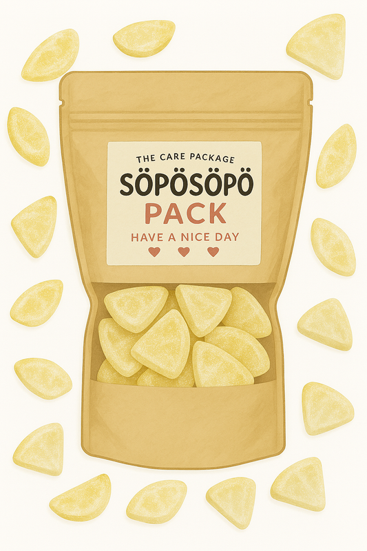 SÖPÖSÖPÖ Scandinavian Treat Pack – Remix Grapefruit Wine Gums – 150g Nordic Candy Bag – Sour Fruity Gummies – Party Favorite – Vegan soposopo pack