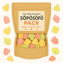 SÖPÖSÖPÖ Scandinavian Treat Pack – Tutti Frutti Piece of Cake Gummies – 150g Nordic Candy Bag – Vegan Cake-Shaped Fruit Mix – Made with Natural Colors & Flavors soposopo pack