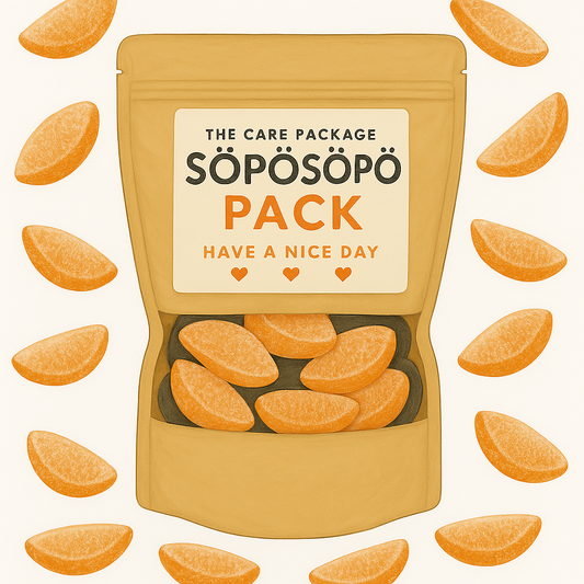 SÖPÖSÖPÖ Scandinavian Treat Pack – Tutti Frutti Melon Gummies – 150g Nordic Candy Bag – Juicy & Sour Melon Flavor – Vegan, Palm Oil Free, Natural Colors soposopo pack