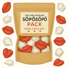 SÖPÖSÖPÖ Scandinavian Treat Pack – Remix Kisses Gummies – 150g Nordic Candy Bag – Raspberry & Peach Flavored Lips & Gem Shapes – Vegan, Sweet & Playful Gift soposopo pack