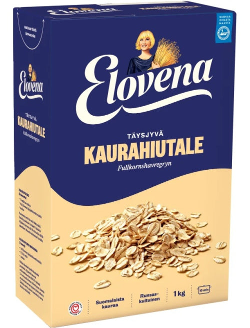 Elovena whole grain oat Flakes 1 Box of 1kg 35.3 oz - Soposopo