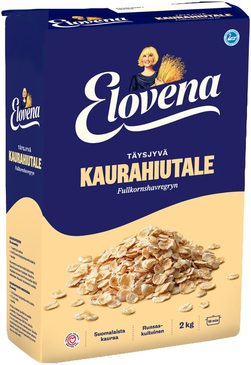 Elovena whole grain oat Flakes 1 Box of 2kg 70.5 oz - Soposopo