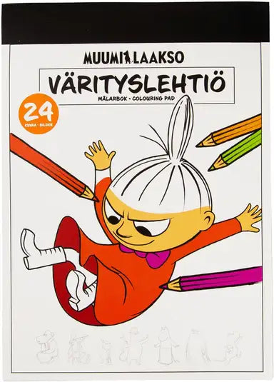 Moominvalley coloring pad A4 24 pictures - Soposopo