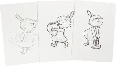 Moominvalley notebook A5/40 stapled Little My assortment - Soposopo