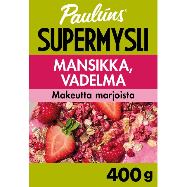 Paulúns Strawberry and Raspberry Super Muesli 400 g - Soposopo
