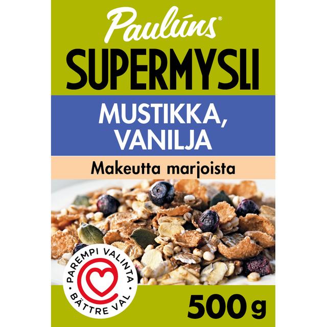 Paulúns mustikka ja vanilja mysli 500g - Soposopo