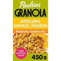 Paulúns Orange-Mango-Passion Fruit Granola Cereal Muesli 450 g - Soposopo
