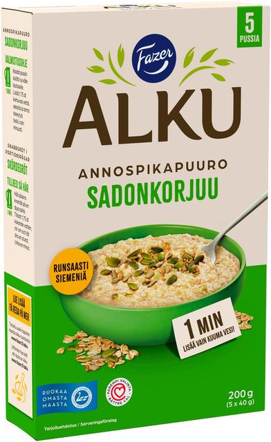Fazer Alku Harvest Instant Porridge 200 g (5 x 40 g) - Soposopo