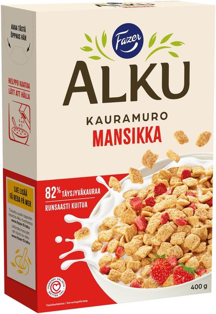 Fazer Alku Strawberry Oat Cereal 400 g - Soposopo