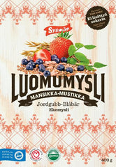 Sysmä Strawberry-Blueberry Organic Muesli 400 g - Soposopo