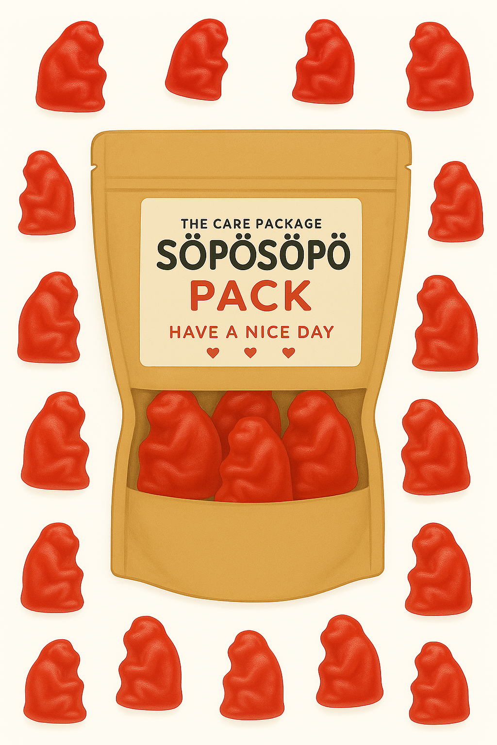 SÖPÖSÖPÖ Scandinavian Treat Pack - Cloetta Cheeky Monkey Face Gummies – 150g SÖPÖSÖPÖ pack