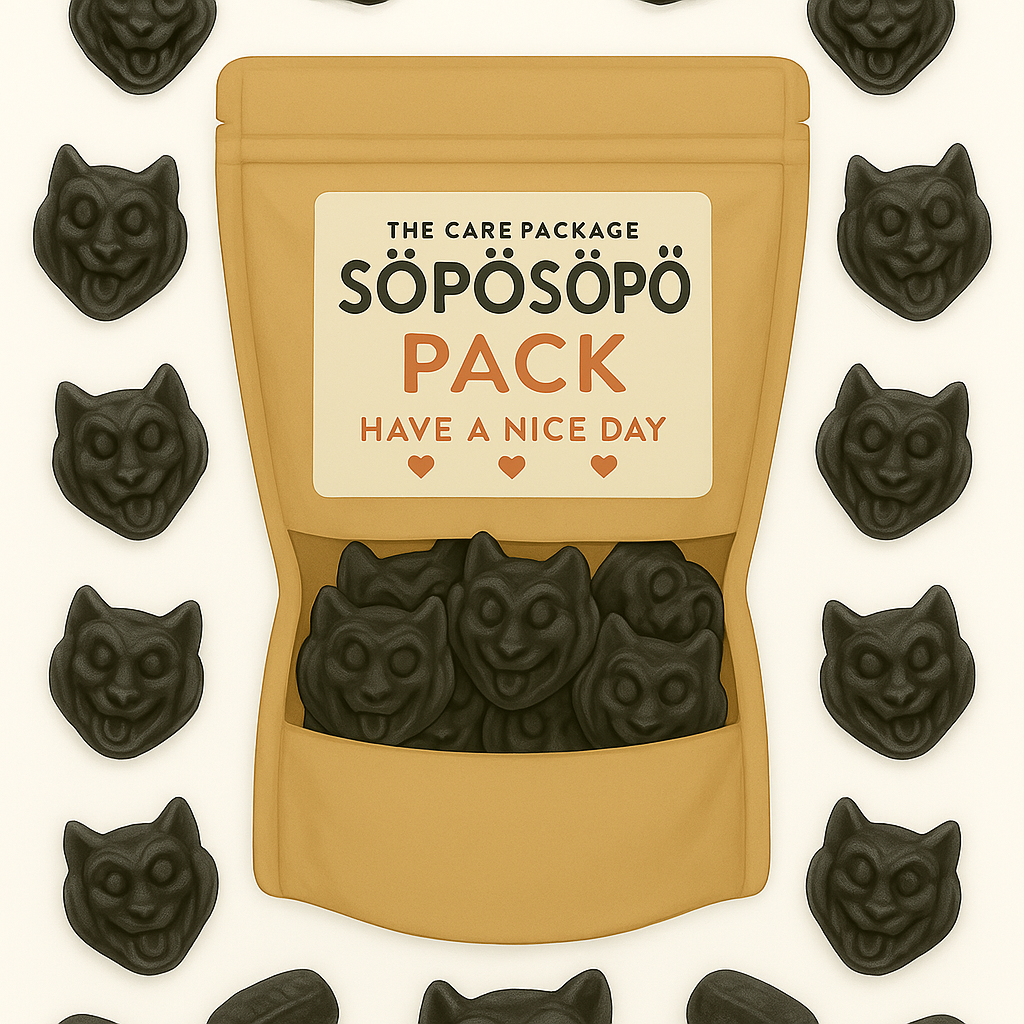 SÖPÖSÖPÖ Scandinavian Treat Pack - Cloetta Tervapiru Smoky Licorice Gummies – 150g SÖPÖSÖPÖ pack