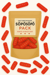 SÖPÖSÖPÖ Scandinavian Treat Pack - Halva Raspberry Worm Gummies – 150g SÖPÖSÖPÖ pack