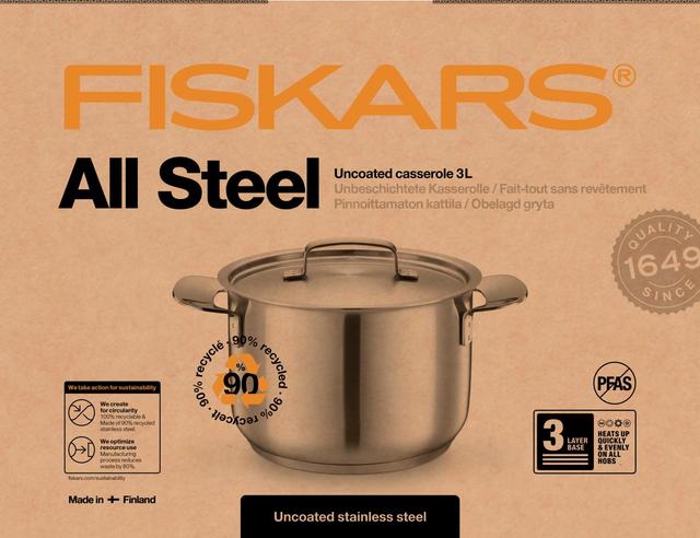 Fiskars saucepan All Steel 3.0 L - Soposopo