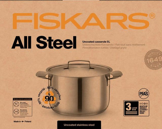 Fiskars saucepan All Steel 5.0 L - Soposopo