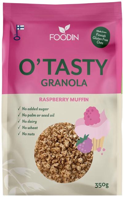 Foodin O`Tasty Raspberry-Oat Granola 350 g - Soposopo