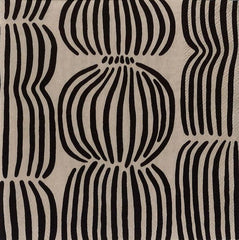 Pentik 33cm Grain Black Linen 20pcs Napkin - Soposopo