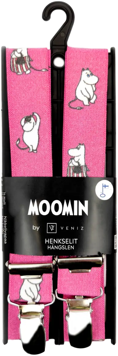 Moomin suspenders fuchsia H-style - Soposopo