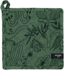 Arabia Pot Holder Gardeners 22x22cm. Dark Green - Soposopo