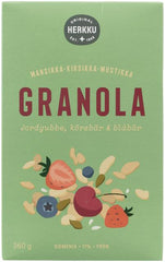 Herkku Granola Strawberry-Cherry-Blueberry 360 g - Soposopo