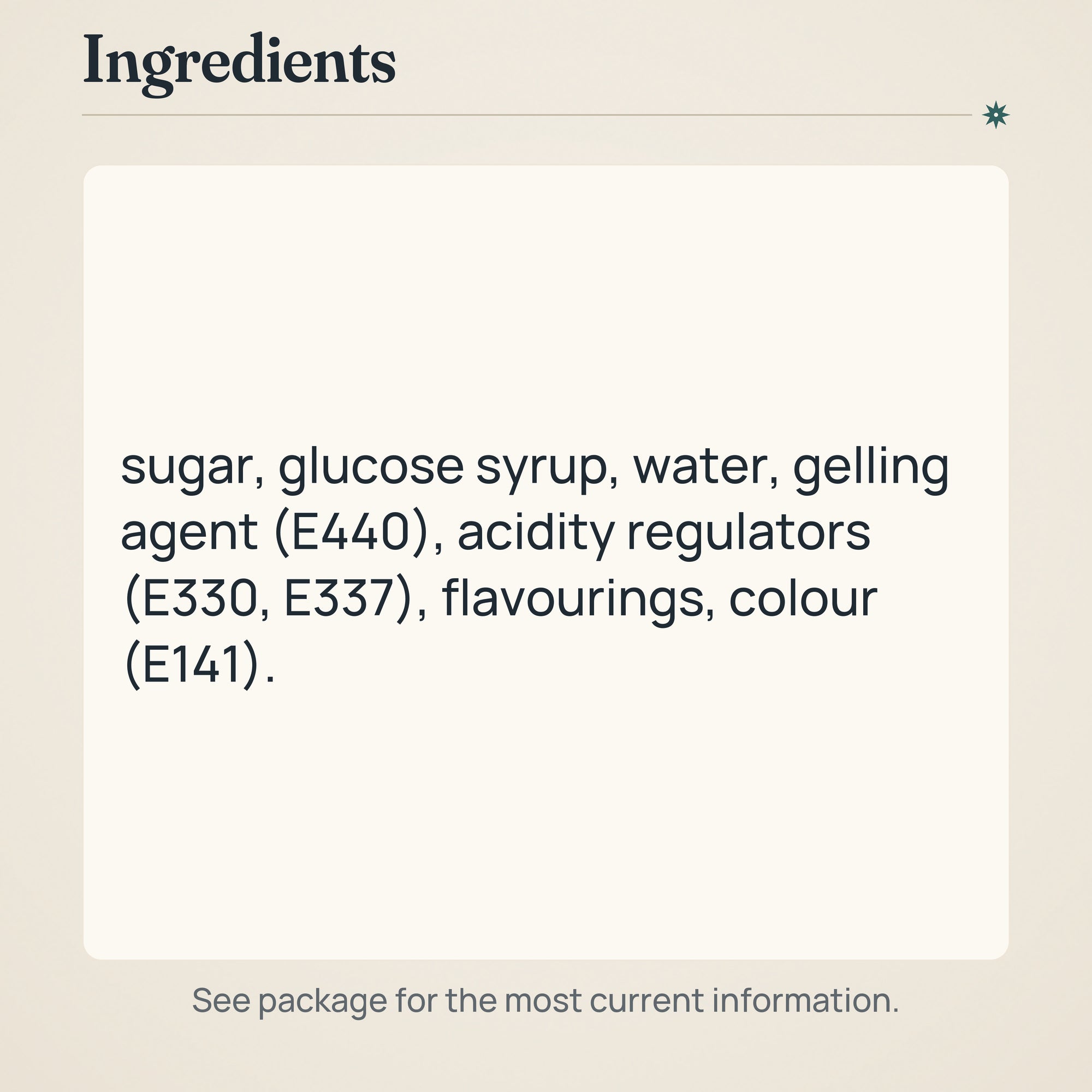 Fazer Green Jellies Gummy 500g – Ingredients and allergens