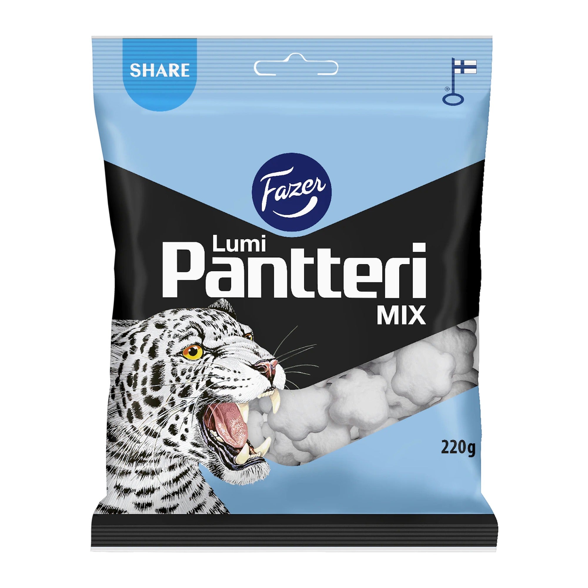 Fazer Pantteri Lumi Salty-Sweet Licorice 220g Pack – product photo