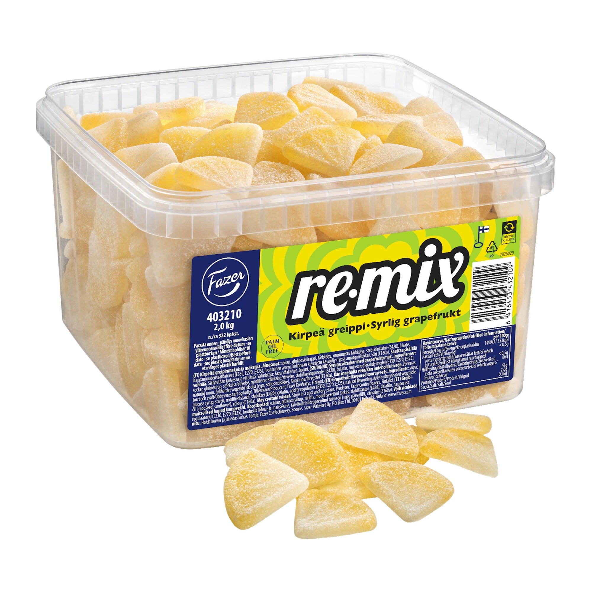 Fazer Remix Grapefruit Wine Gummies 2kg Box – product photo