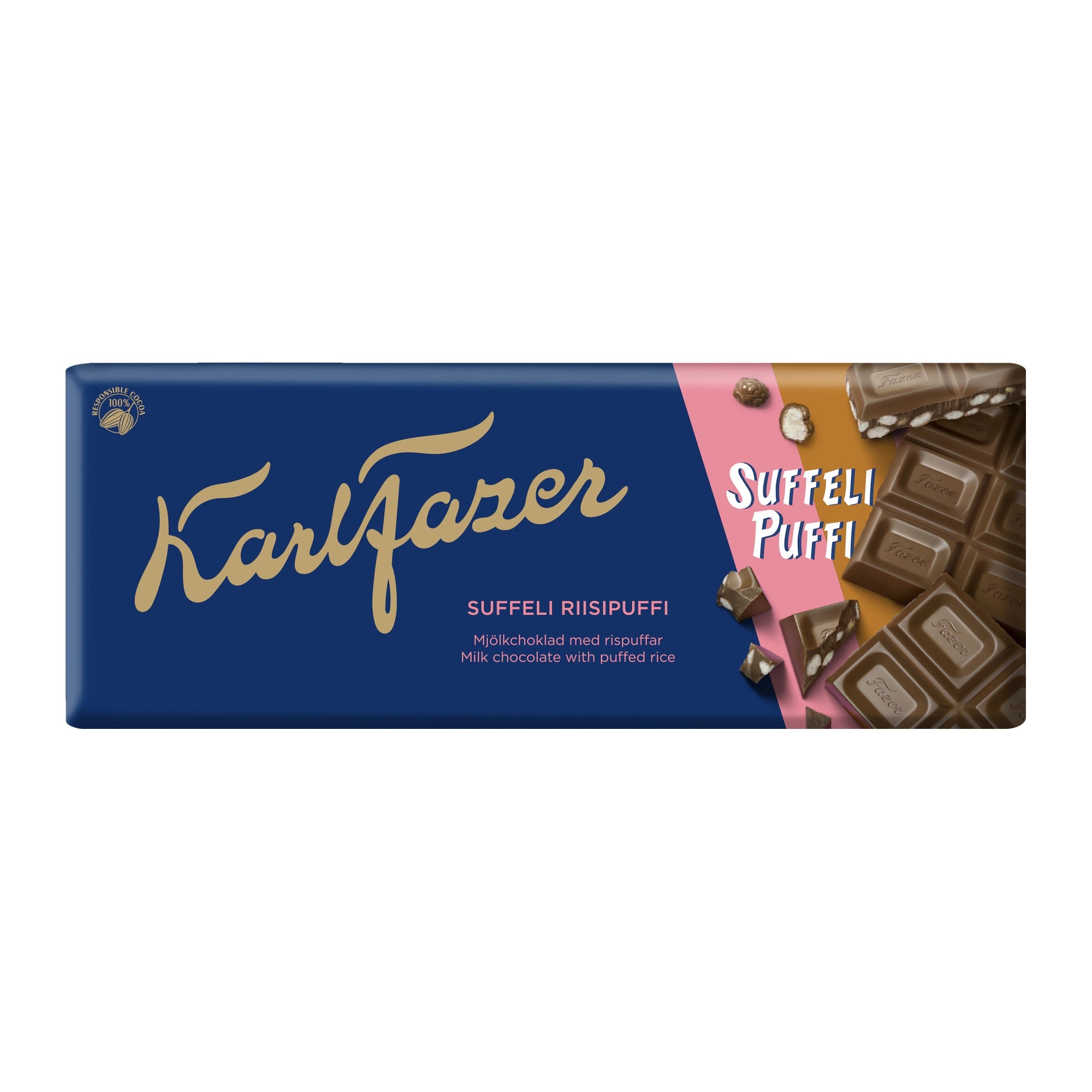 Karl Fazer Suffeli Milk Chocolate Bar 185g – product photo