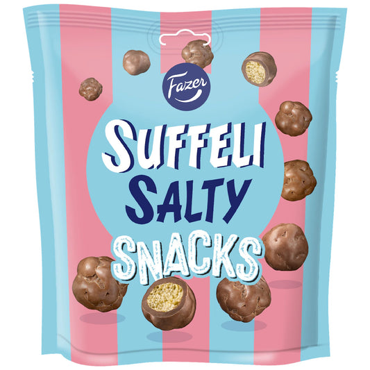 Fazer Suffeli Salty Snacks Chocolate 140g Bag – product photo