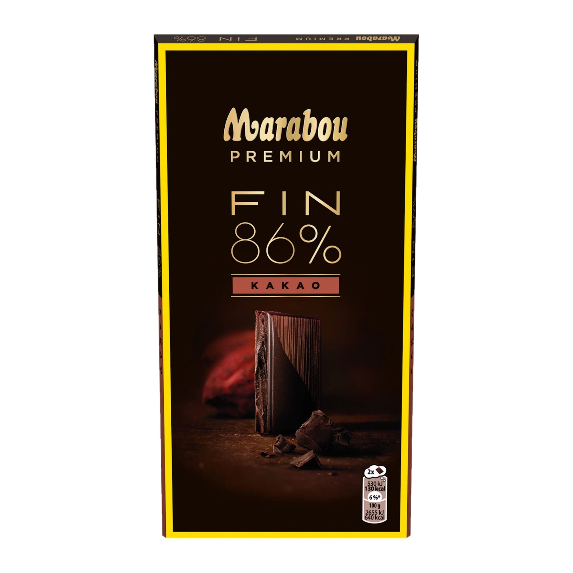 Marabou 86% Cocoa Dark Chocolate Bar 100g – product photo