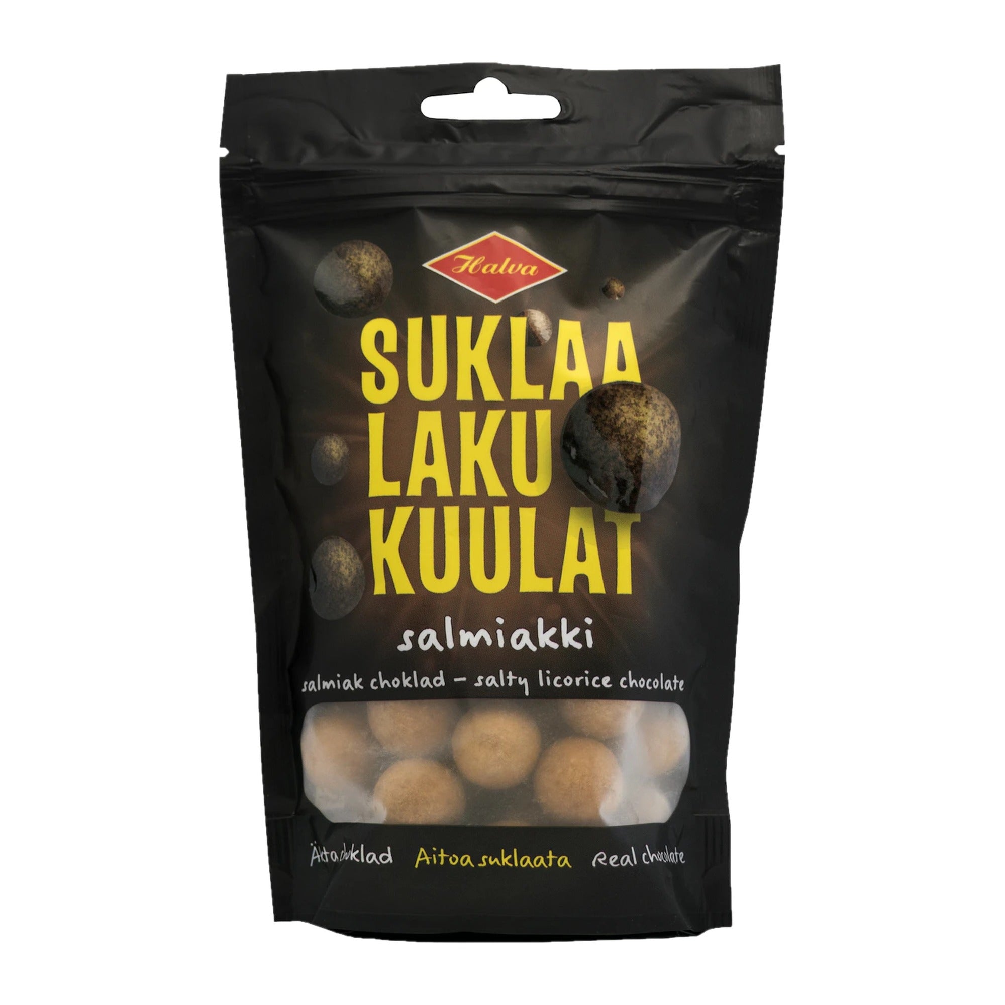 Halva SuklaaLakuKuulat Chocolate Licorice 100g Treat – product photo