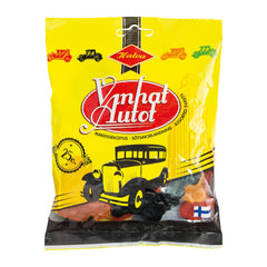 Halva Old Cars Salmiakki Licorice 170g Classic Treat – product photo