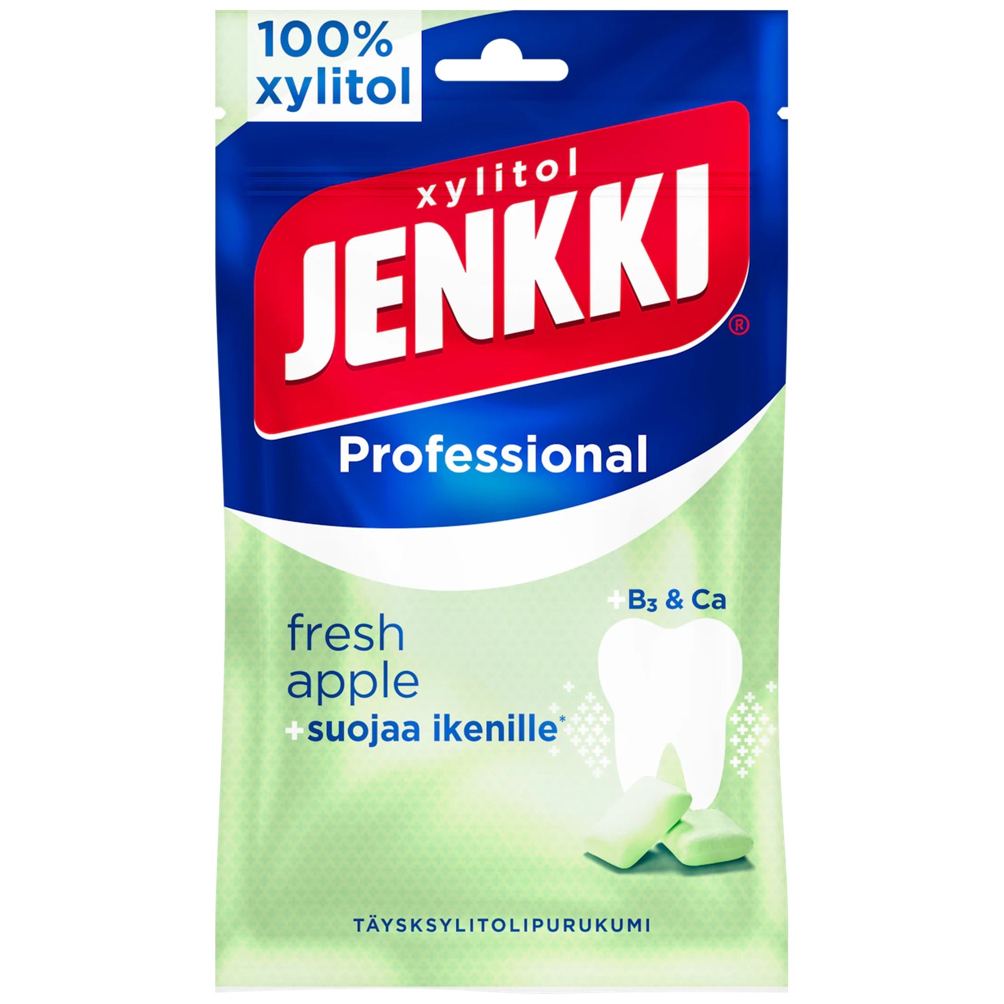 Cloetta Jenkki Fresh Apple Chewing Gum 80g Pack – product photo