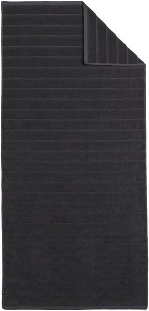 RATIAツョ bath towel Texture 70x140 cm dark gray - Soposopo