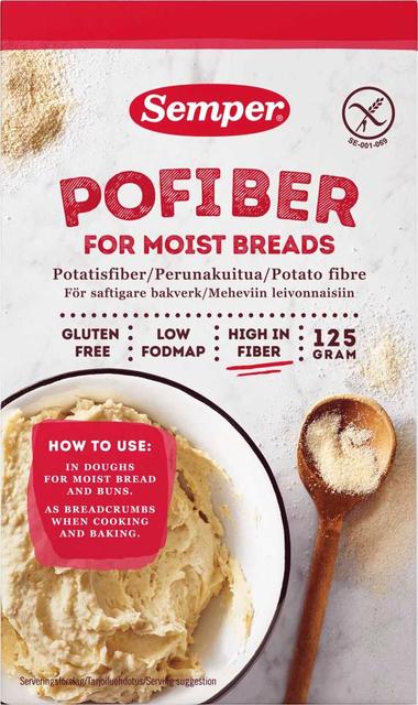 Semper Gluten-Free Pofiber Potato Fiber Powder 125 g - Soposopo