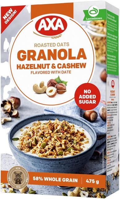 AXA Granola Hazelnut & Cashew 475 g - Soposopo