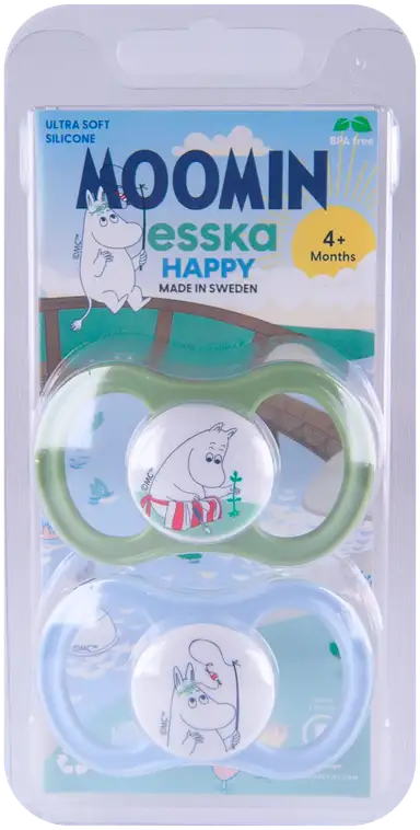 Esska happy Moomin pacifier 4-36m 2pcs - Soposopo