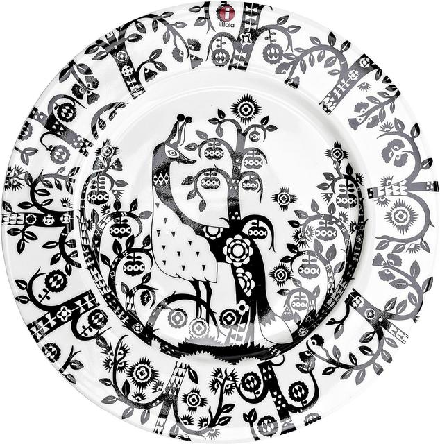 Iittala Taika Flat Plate 22cm black - Soposopo