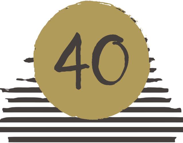 PAPER + DESIGN 20pcs 33x33cm 3-ply 40th Birthday Napkin - Soposopo