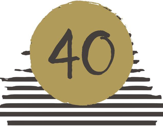 PAPER + DESIGN 20pcs 33x33cm 3-ply 40th Birthday Napkin - Soposopo