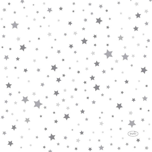 DUNI Napkin Silver Stardust 33x33cm 3-ply 20pcs - Soposopo