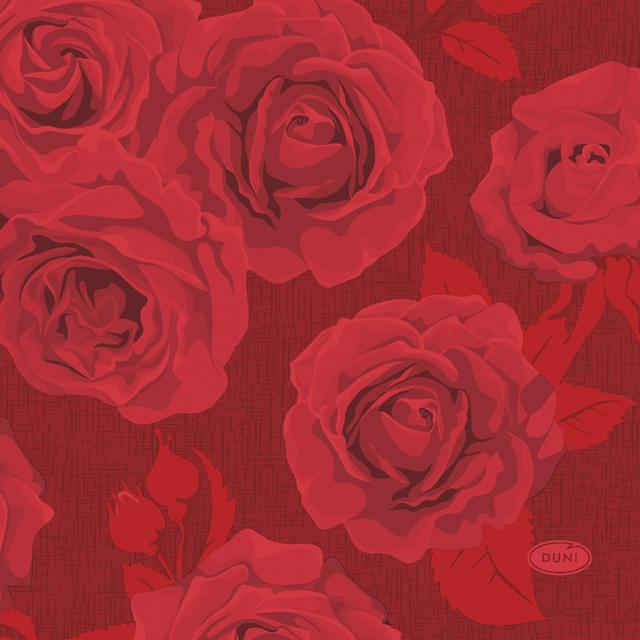DUNI Napkin Rich Roses 24x24cm 3-ply 20pcs - Soposopo