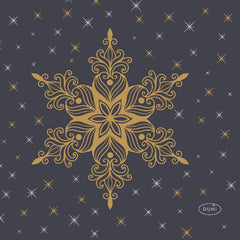 DUNI Napkin Snowstars Black 24x24cm 3-ply 20pcs - Soposopo