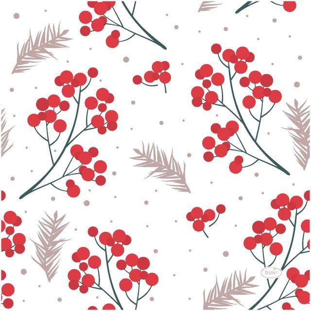 DUNI Napkin Berrie Merrie 33x33cm 3-ply 20pcs - Soposopo