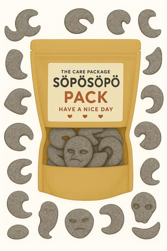 SÖPÖSÖPÖ Scandinavian Treat Pack – Cloetta Suolasillit Salty Licorice Fish Gummies – 150g SÖPÖSÖPÖ Pack