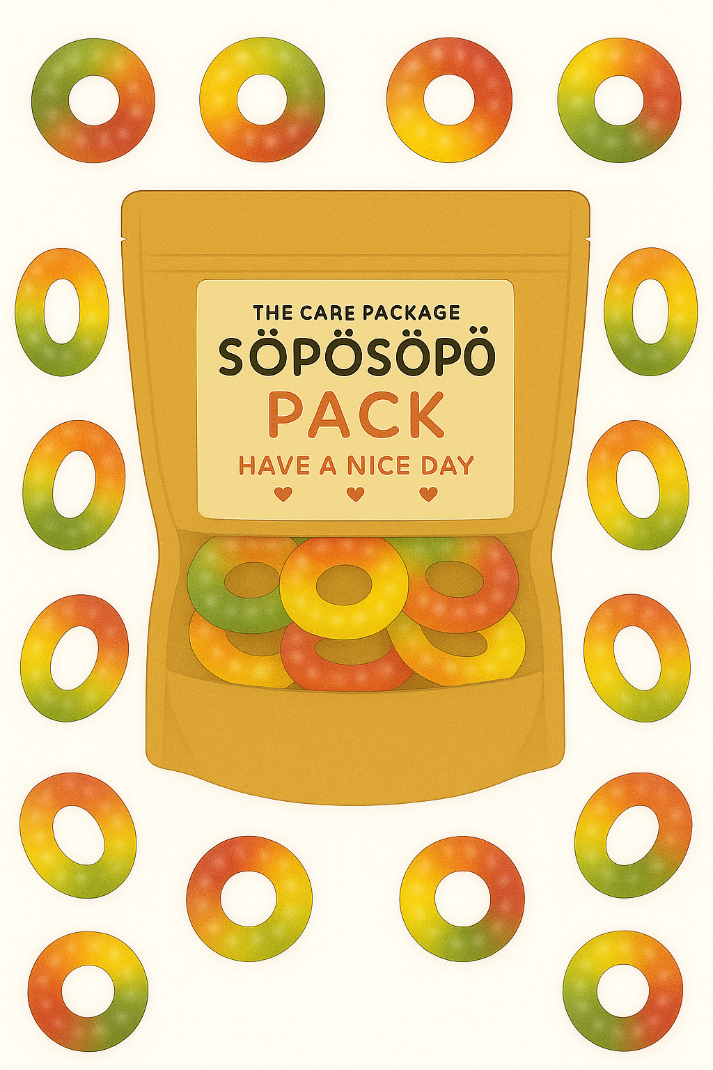 SÖPÖSÖPÖ Scandinavian Treat Pack – Malaco Fruit Rings Gummies – 150g SÖPÖSÖPÖ pack